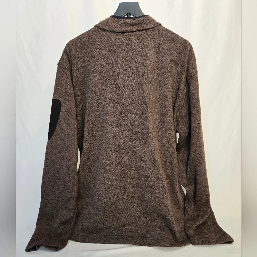 AVALANCHE Pullover Jacket Mens‎ 2XL Quarter Zip Thermal Brown Knit Fleece